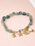 Cute Natural Stone Shell Beade - DippedShop Wholesale - #8931