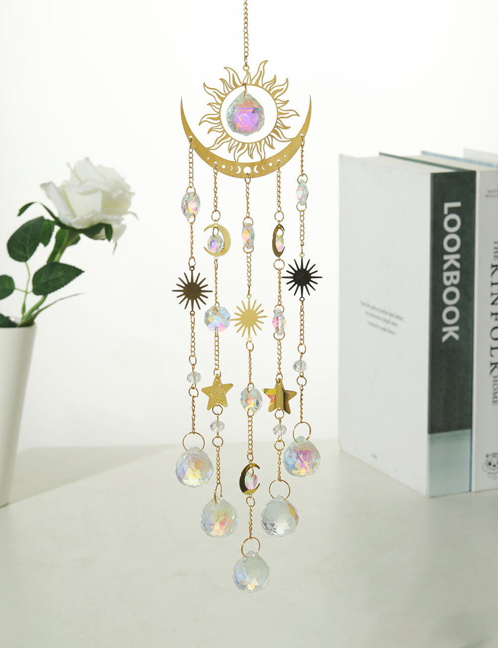 Vintage Gold Crystal Pendant - DippedShop Wholesale - #9987