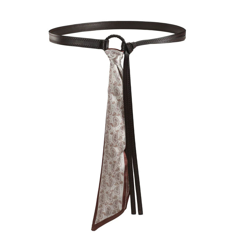 Punk Leather Paisley Belt - DippedShop Wholesale - #2307