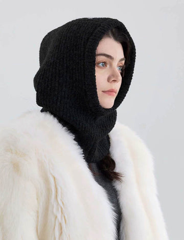 Classic Thermal Wool Blend Knit Balaclava Cap DP25H727