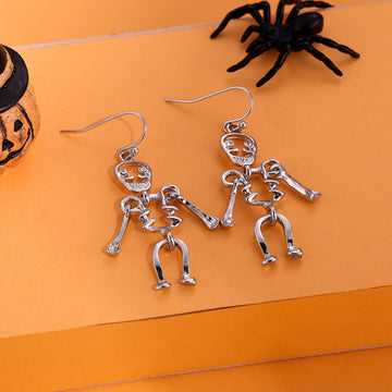 2+ Funny Skull Halloween Hoop Earrings DPJE2726