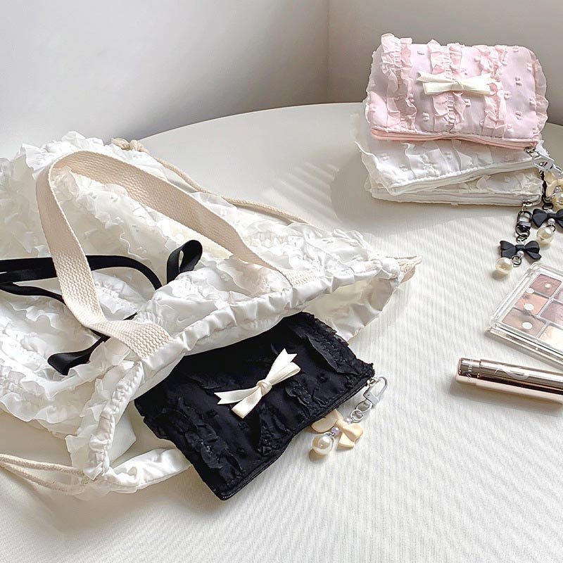 Cute Lace Bow Knot Makeup Bag DP25E852