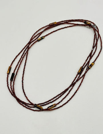 Multi-Layer Beaded Chain Necklace - DippedShop Wholesale - #6483