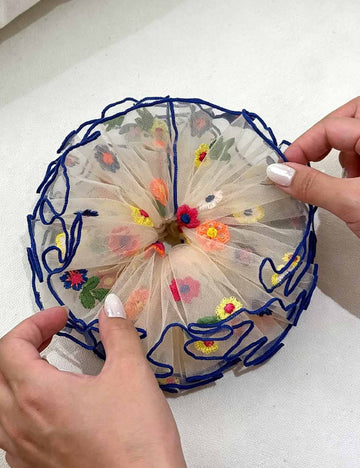 Boho Flower Hair Scrunchies - DippedShop Wholesale - #5539