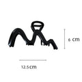 Simple Wave Metal Geometric Large Hair Claw MK2MBEP6W6HCP364