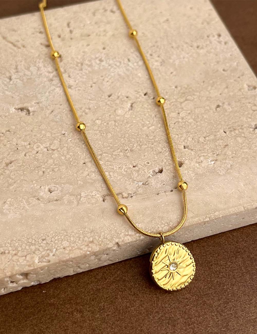 Gold Plated Pendant Necklace - DippedShop Wholesale - #4179