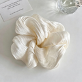 Pearlescent Chiffon Ruffled Hair Scrunchie - DippedShop Wholesale - #8163