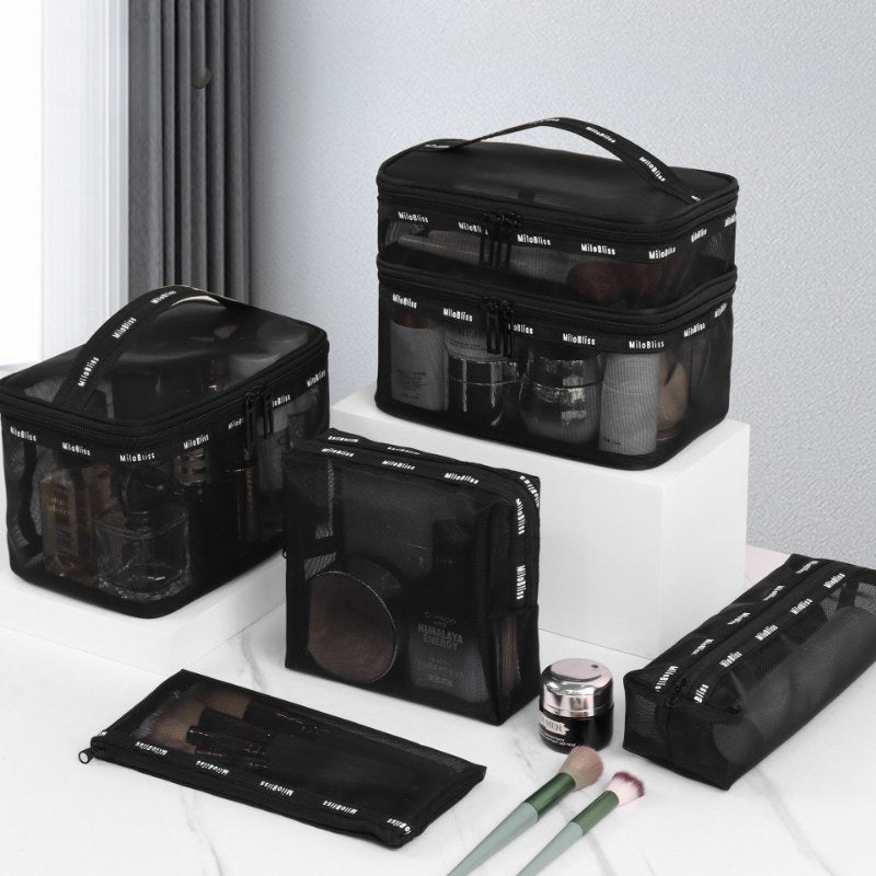 Black Letter Portable Make Up Bags DP25C632