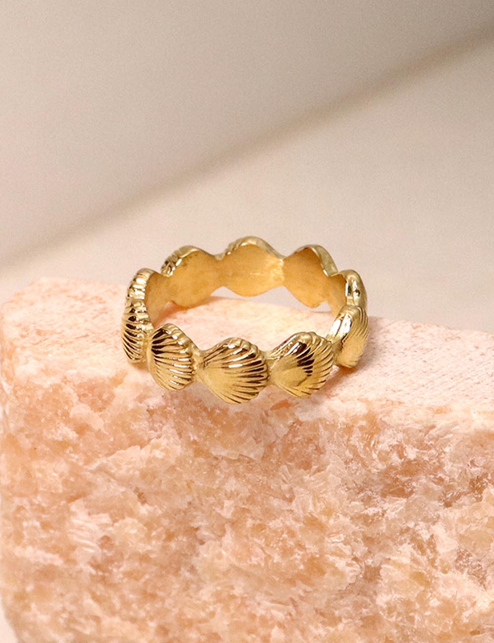 Vinatge Gold Plated Shell Band - DippedShop Wholesale - #7667