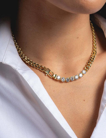 Chunky Rhinestone Choker - DippedShop Wholesale - #5059