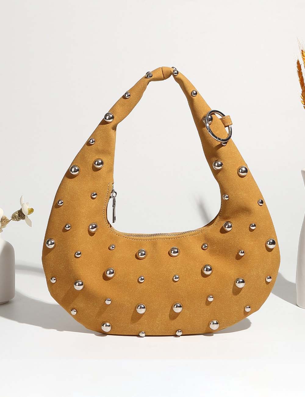 Chunky Rivet Punk Style Trendy Handbag DP25F705