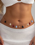 Simple Color Block Resin Charm Waist Chain 8ZA6JBC79L