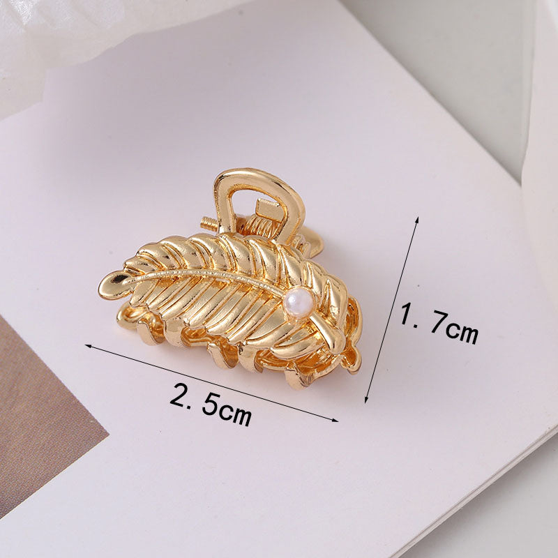Cute Gold Sea Conch Mini Hair Claw MK2MBEP6W6HCP372