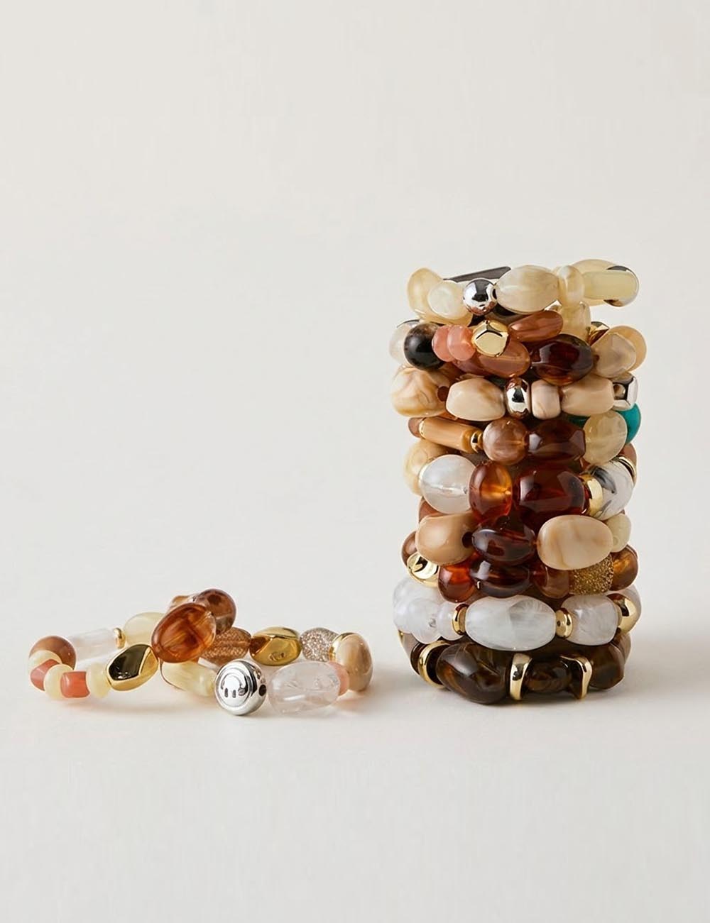 Irregular Acrylic Color Block Bracelet - DippedShop Wholesale - #6163