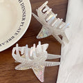 Iridescent Rhinestone Starfish Non-Slip Hair Claw MK2PPM6W6HCP346
