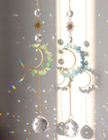 Natural Stone Moon Crystal Hanging - DippedShop Wholesale - #3203