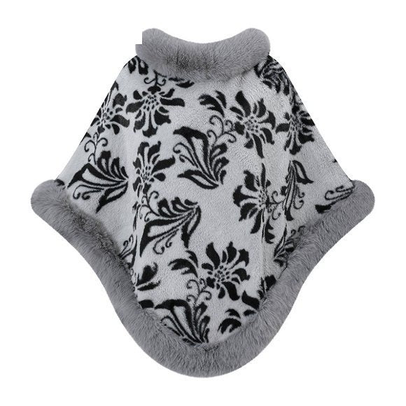 Faux Fur Shawl Poncho - DippedShop Wholesale - #4115