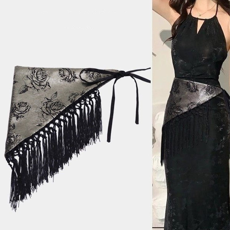 Bohemian Jacquard Triangle Waist Wrap Hip Scarf MK2BW6W1SL12