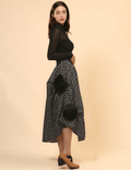 Irregular Hem Flower Midi Skirt - DippedShop Wholesale - #0275