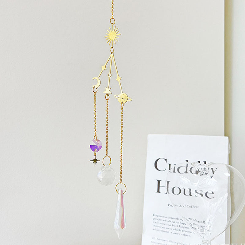 Star Moon Crystal Sun Catcher - DippedShop Wholesale - #8419