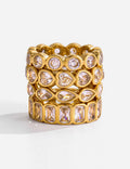 Heart Zirconia Layered Ring - DippedShop Wholesale - #7075