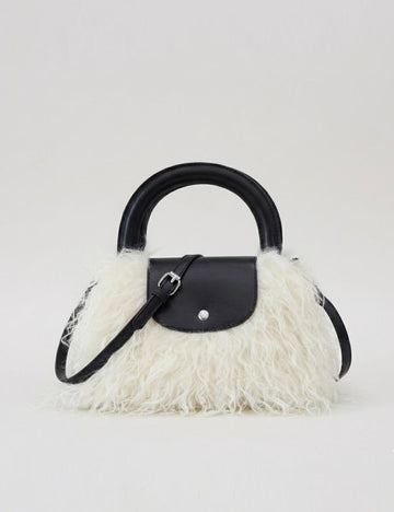 Trendy Fluffy Fur Tote Shoulder Bag DP25H578