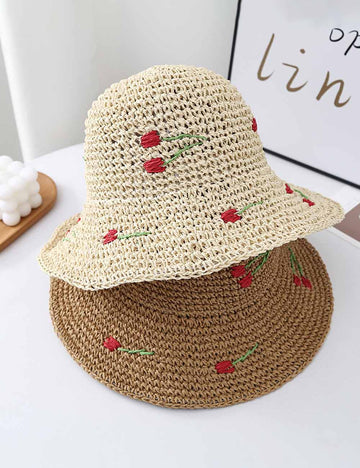 Cherry Crochet Foldable Hat - DippedShop Wholesale - #6227