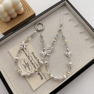 Simple Crystal Beaded Keychain Bag Charm DP25C797