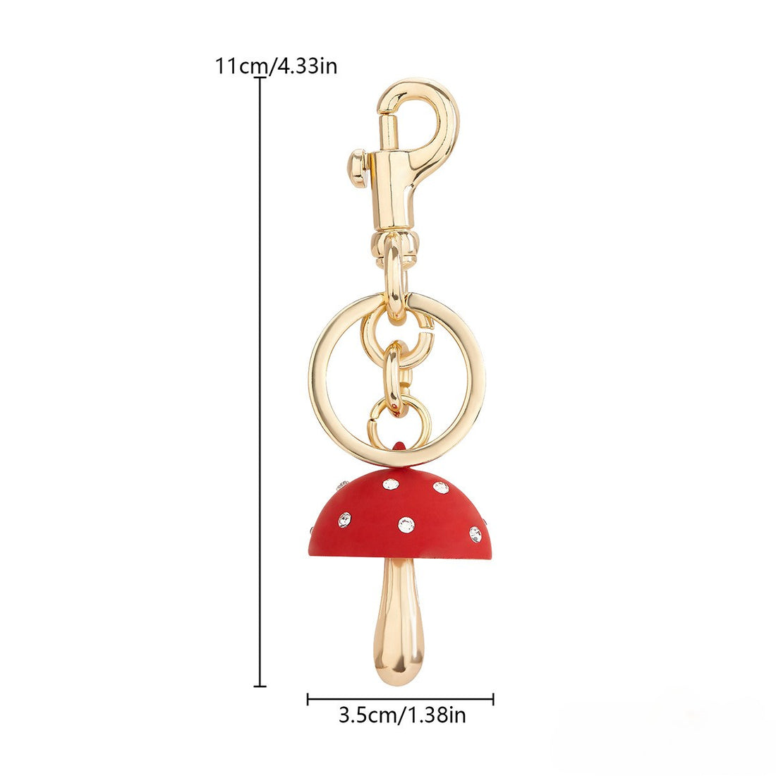 Cute Metal Mushroom Keychain Bag Charms DP25B548