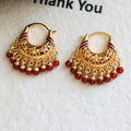 Bohemian Pearl Tassel Hoop Earrings - DippedShop Wholesale - #4339