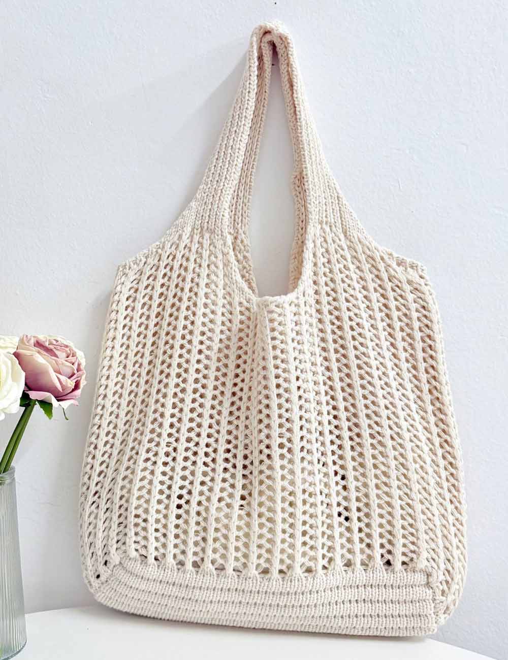 Solid Large Hollow Tote - DippedShop Wholesale - #0739
