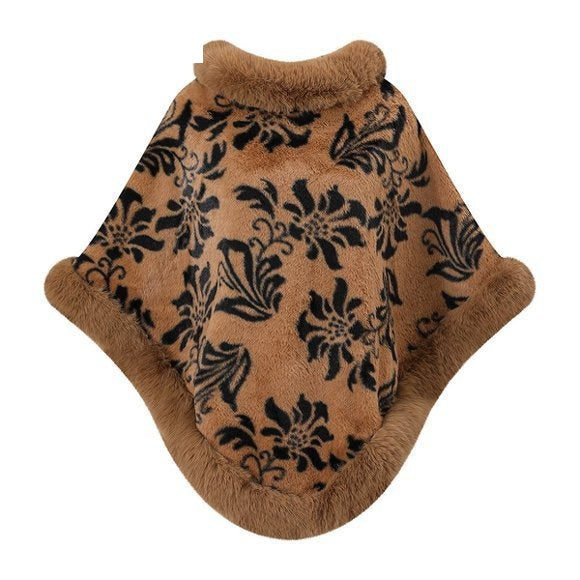 Faux Fur Shawl Poncho - DippedShop Wholesale - #9651