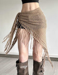 Boho Crochet Hollow Fringe Triangle Hip Wrap MK2BW6W1SL02
