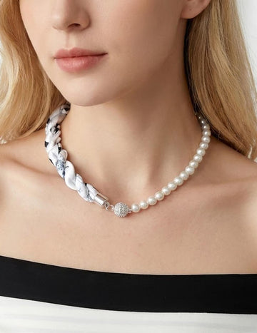 Silk Scarf Necklace - DippedShop Wholesale - #6707