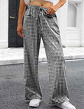 Casual Plaid Wide Leg Pants - DippedShop Wholesale - #5267