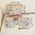 Frensh Floral Plaid Travel Portable Cosmetic Bag MK2BW6W10BOB382