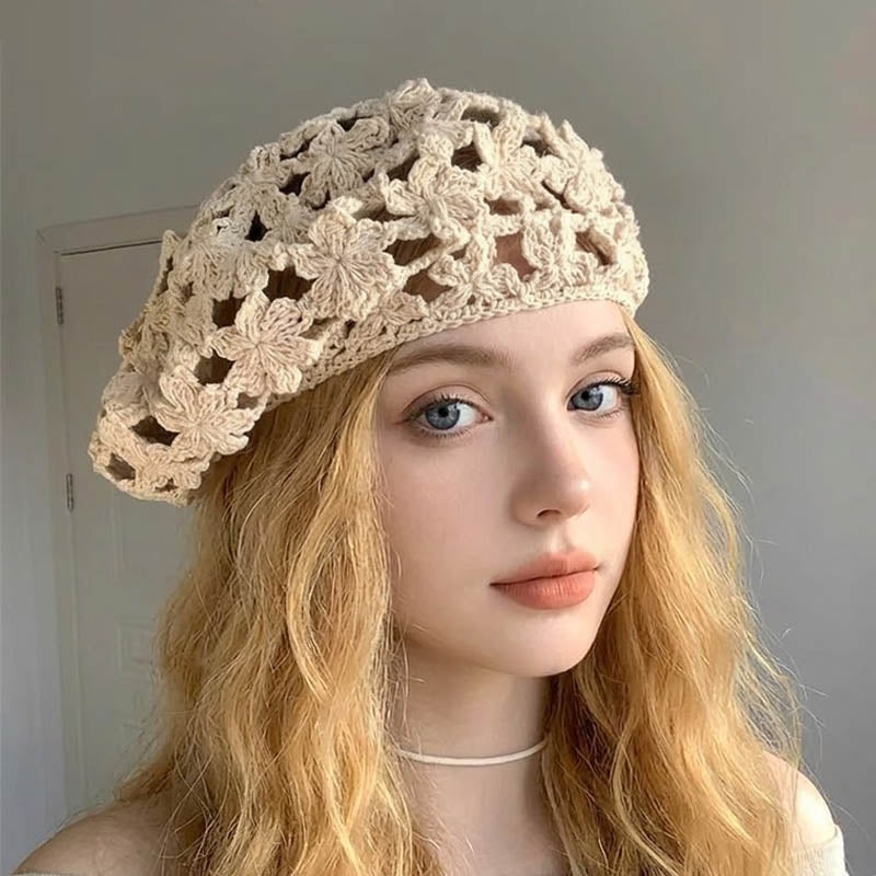 Trendy Hollow Out Handmade Knit Beanie Hat MK2CK6W6HAT59