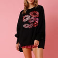 Sequins Lip Sweatshirt - DippedShop Wholesale - #4515
