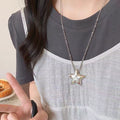 Minimalist Double Layer Starfish Necklace - DippedShop Wholesale - #2323