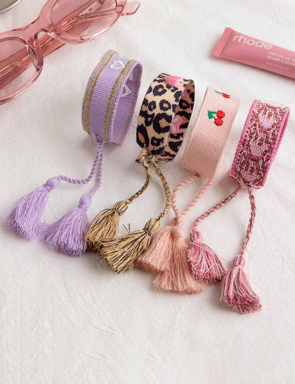 Cute Letter Print Braided Tassel Bracelet DP25E783