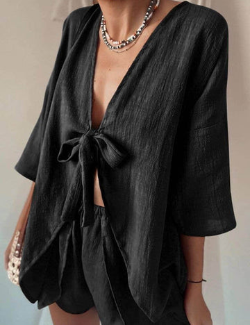 String Tie Shirt and Shorts - DippedShop Wholesale - #8035