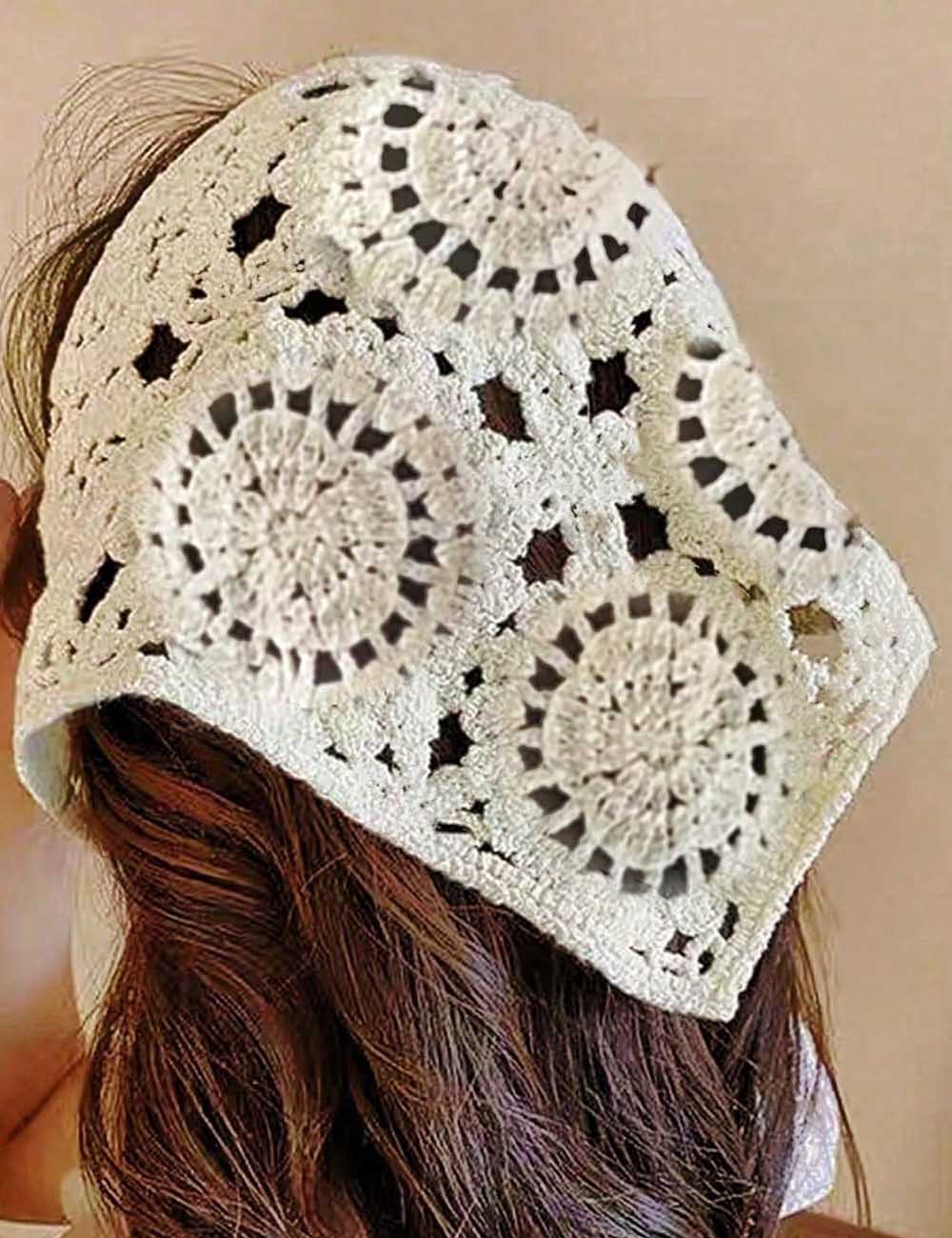Hollow Out Knit Headscarf - DippedShop Wholesale - #2659