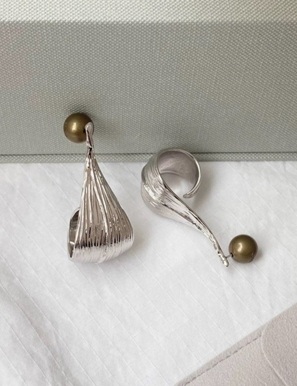 Trendy Electroplated Leaf Stud - DippedShop Wholesale - #5203