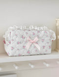 Lace Trim Floral Cosmetic Bag - DippedShop Wholesale - #0851