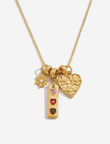 Gold Plated Daisy Pendant Necklace - DippedShop Wholesale - #3763