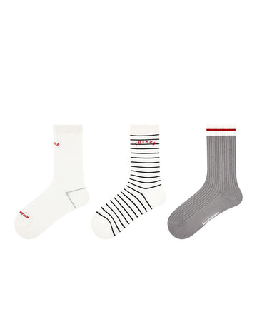 Simple Casual Sports Crew Socks DP25E991