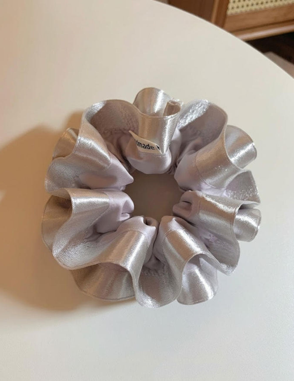 Silver Satin Scrunchies - DippedShop Wholesale - #0611