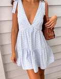 Plaid Tie-Strap Mini Dress - DippedShop Wholesale - #4627