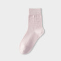 Solid Cotton Crew Socks - DippedShop Wholesale - #1347