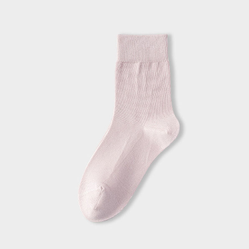 Solid Cotton Crew Socks - DippedShop Wholesale - #1347
